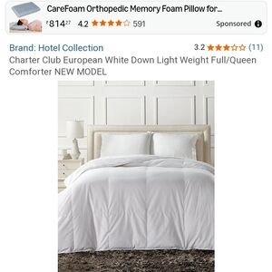 Charter Club White Down Comforter - Plush All-Season Bedding